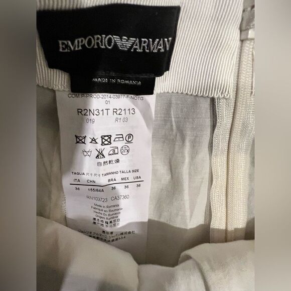 ARMANI EXCHANGE Drawstring Striped A-Line Skirt - Picture 5 of 8